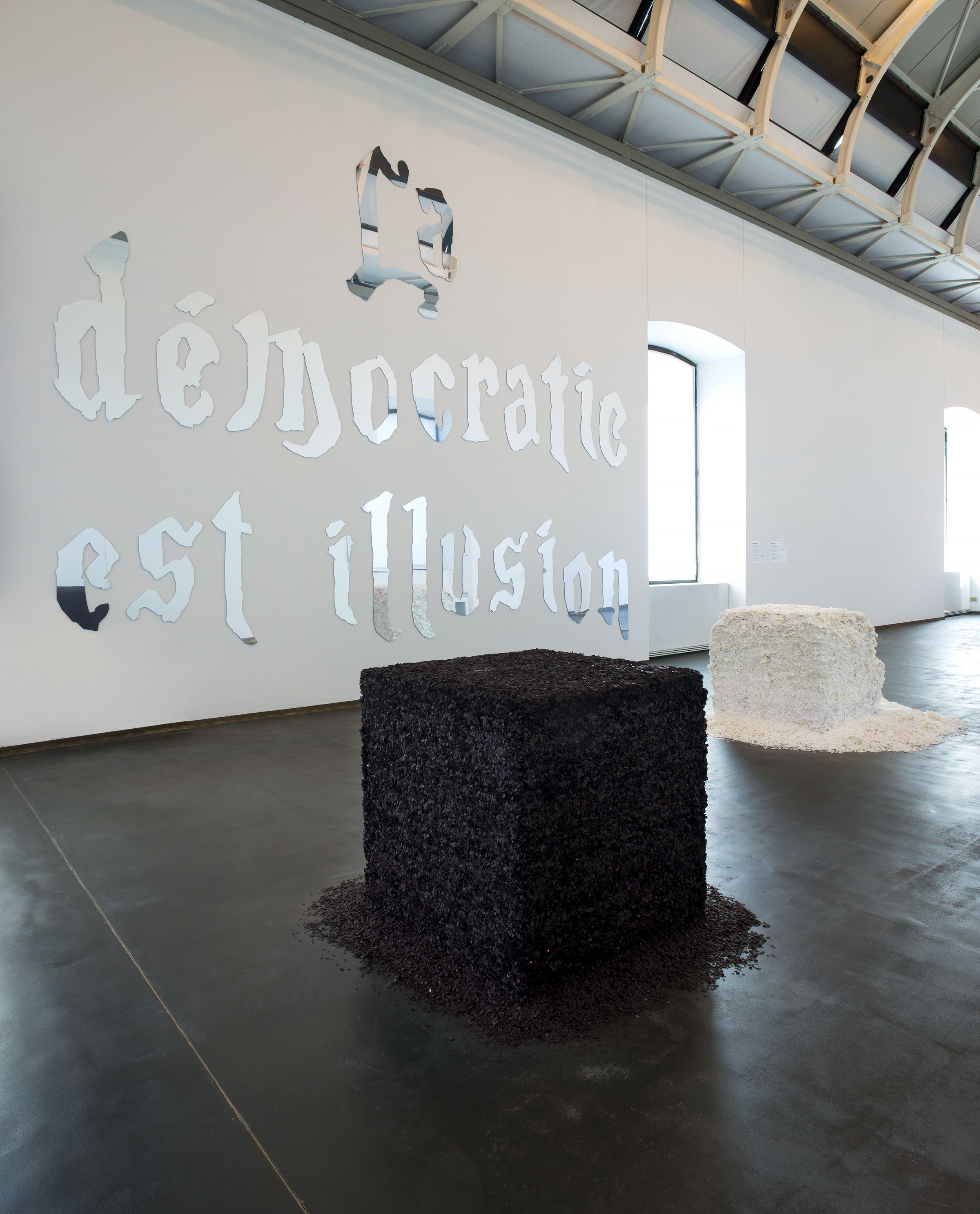 Lara Favaretto, As If In Ruin, 2012, Goldschmied u0026 Chiari, La Du00e9mocratie est illusion, 2014, Lara Favaretto, Solo se sei mago, 2006